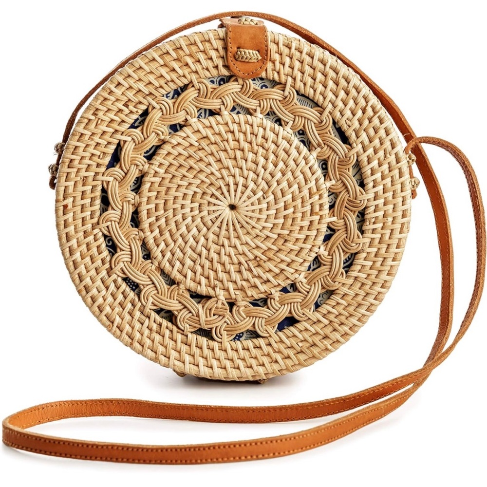 Amerii Rattan Round Crossbody